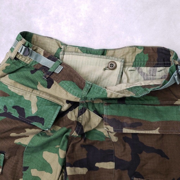 Vintage 90s Mens Camo Cargo Pant US Army 31x29 Button Up Uniform Trouser Ripstop - Picture 4 of 16